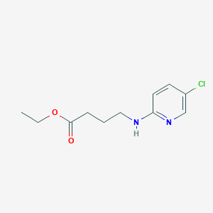 molecular formula C11H15ClN2O2 B13865758 Ethyl 4-[(5-chloropyridin-2-yl)amino]butanoate 