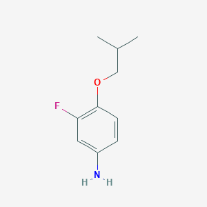 molecular formula C10H14FNO B1386576 3-Fluoro-4-isobutoxyaniline CAS No. 500015-24-7