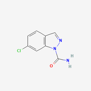 molecular formula C8H6ClN3O B13865784 6-Chloroindazole-1-carboxamide 