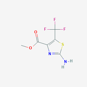 molecular formula C6H5F3N2O2S B1386579 Methyl 2-Amino-5-(trifluoromethyl)-1,3-thiazole-4-carboxylate CAS No. 1086375-61-2