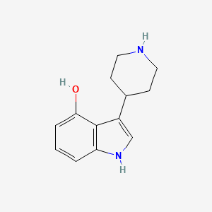 molecular formula C13H16N2O B13865795 3-piperidin-4-yl-1H-indol-4-ol 