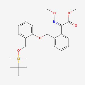 molecular formula C24H33NO5Si B13865796 Methyl (E)-2-(2-((2-(((tert-Butyldimethylsilyl)oxy)methyl)phenoxy)methyl)phenyl)-2-(methoxyimino)acetate 