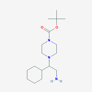 molecular formula C17H33N3O2 B13865801 Tert-butyl 4-(2-amino-1-cyclohexylethyl)piperazine-1-carboxylate 