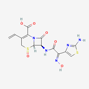 molecular formula C14H13N5O6S2 B13865837 Cefdinir Sulfoxide 
