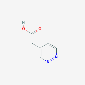 molecular formula C6H6N2O2 B1386584 2-(Pyridazin-4-YL)acetic acid CAS No. 98197-79-6