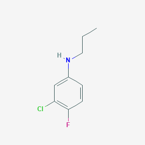 molecular formula C9H11ClFN B1386586 (3-Chloro-4-fluorophenyl)propylamine CAS No. 1039935-72-2