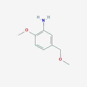 molecular formula C9H13NO2 B1386587 2-Methoxy-5-methoxymethyl-phenylamine CAS No. 1036445-13-2