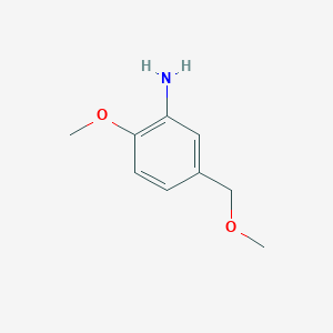 molecular formula C9H13NO2 B1386587 2-Methoxy-5-methoxymethylphenylamine CAS No. 1036445-13-2