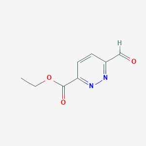 molecular formula C8H8N2O3 B13865878 Ethyl 6-formylpyridazine-3-carboxylate 
