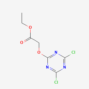 molecular formula C7H7Cl2N3O3 B13865888 Ethyl [(4,6-dichloro-1,3,5-triazin-2-yl)oxy]acetate 