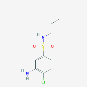 molecular formula C10H15ClN2O2S B1386590 3-Amino-N-butyl-4-chlorobenzenesulfonamide CAS No. 134242-51-6