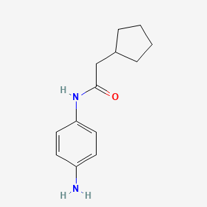 molecular formula C13H18N2O B13865929 N-(4-Aminophenyl)-2-cyclopentylacetamide 