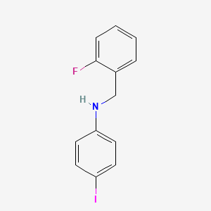 molecular formula C13H11FIN B1386595 N-(2-Fluorobenzyl)-4-iodoaniline CAS No. 934364-17-7
