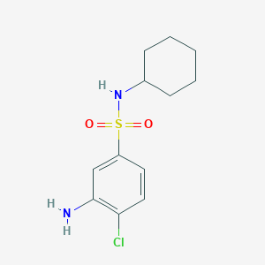 molecular formula C12H17ClN2O2S B1386600 3-Amino-4-chloro-N-cyclohexylbenzenesulfonamide CAS No. 1036534-16-3