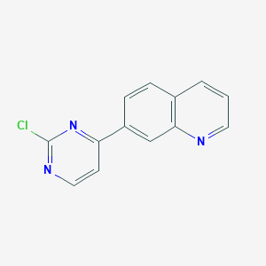 molecular formula C13H8ClN3 B13866023 7-(2-Chloropyrimidin-4-yl)quinoline 