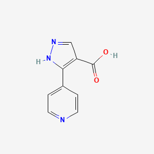 molecular formula C9H7N3O2 B1386604 3-(pyridin-4-yl)-1H-pyrazole-4-carboxylic acid CAS No. 911462-25-4