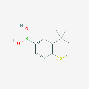 molecular formula C11H15BO2S B13866048 (4,4-Dimethyl-2,3-dihydrothiochromen-6-yl)boronic acid 