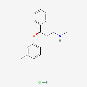 molecular formula C17H22ClNO B13866049 (3R)-N-Methyl-3-(3-methylphenoxy)-3-phenylpropan-1-amine Hydrochloride 