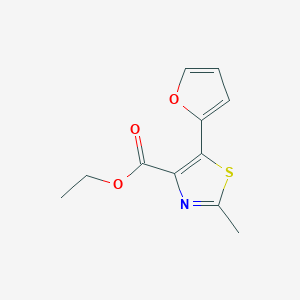 molecular formula C11H11NO3S B13866055 Ethyl 5-(furan-2-yl)-2-methyl-1,3-thiazole-4-carboxylate 