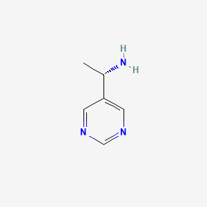 B1386606 (1S)-1-(Pyrimidin-5-YL)ethan-1-amine CAS No. 66007-71-4