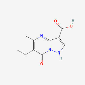 molecular formula C10H11N3O3 B1386607 6-Ethyl-7-hydroxy-5-methyl-pyrazolo[1,5-a]-pyrimidine-3-carboxylic acid CAS No. 656818-38-1