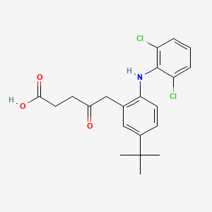 molecular formula C21H23Cl2NO3 B13866078 5-(5-(Tert-butyl)-2-((2,6-dichlorophenyl)amino)phenyl)-4-oxopentanoic acid 