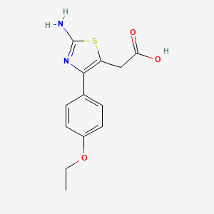 molecular formula C13H14N2O3S B1386610 [2-Amino-4-(4-ethoxy-phenyl)-thiazol-5-yl]-acetic acid CAS No. 1019111-18-2