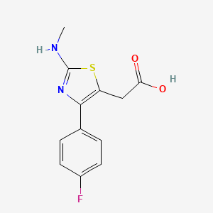 [4-(4-Fluoro-phenyl)-2-methylamino-thiazol-5-yl]-acetic acid