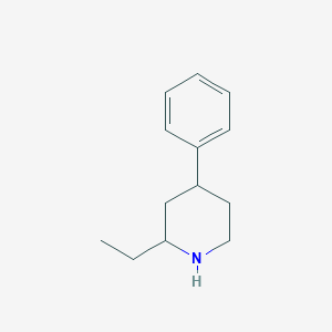 molecular formula C13H19N B13866120 2-Ethyl-4-phenylpiperidine CAS No. 1161787-88-7