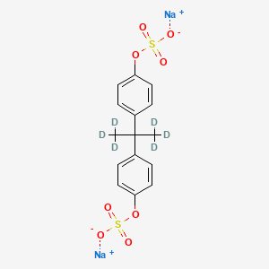 molecular formula C15H14Na2O8S2 B13866155 Bisphenol A Bissulfate-d6 Disodium Salt 