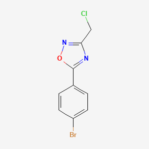 molecular formula C9H6BrClN2O B1386616 5-(4-Bromophenyl)-3-(chloromethyl)-1,2,4-oxadiazole CAS No. 1152498-89-9