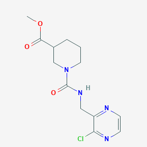 molecular formula C13H17ClN4O3 B13866187 Methyl 1-((3-chloropyrazin-2-yl)methylcarbamoyl)piperidine-3-carboxylate 
