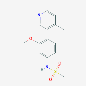 molecular formula C14H16N2O3S B13866188 N-[3-methoxy-4-(4-methylpyridin-3-yl)phenyl]methanesulfonamide 