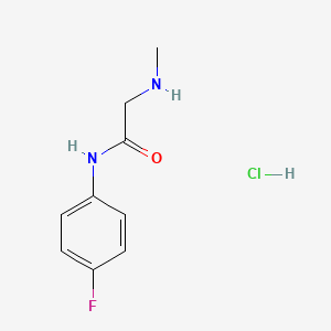 molecular formula C9H12ClFN2O B1386619 N-(4-fluorophenyl)-2-(methylamino)acetamide hydrochloride CAS No. 1177317-38-2