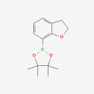 molecular formula C14H19BO3 B1386623 2-(2,3-Dihydrobenzofuran-7-yl)-4,4,5,5-tetramethyl-1,3,2-dioxaborolane CAS No. 934586-50-2