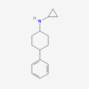molecular formula C15H21N B13866272 N-cyclopropyl-4-phenylcyclohexan-1-amine 