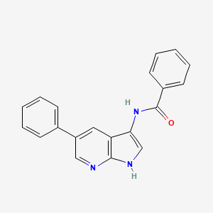 molecular formula C20H15N3O B13866281 N-(5-phenyl-1H-pyrrolo[2,3-b]pyridin-3-yl)benzamide CAS No. 507462-25-1