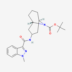 molecular formula C22H30N4O3 B13866304 N-Boc 9-Desmethyl endo-Granisetron 