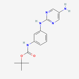 molecular formula C15H19N5O2 B13866370 tert-butyl N-[3-[(5-aminopyrimidin-2-yl)amino]phenyl]carbamate 