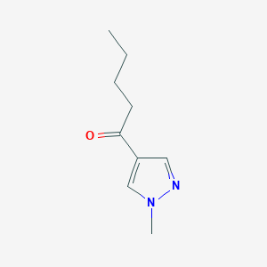 molecular formula C9H14N2O B13866392 1-(1-Methylpyrazol-4-yl)pentan-1-one 