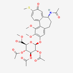 molecular formula C34H39NO14S B13866423 methyl (2S,3S,4S,5R,6S)-6-[[(7R)-7-acetamido-1,2-dimethoxy-10-methylsulfanyl-9-oxo-6,7-dihydro-5H-benzo[a]heptalen-3-yl]oxy]-3,4,5-triacetyloxyoxane-2-carboxylate 