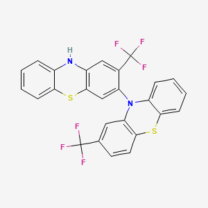molecular formula C26H14F6N2S2 B13866430 2,2'-Bs(trifluoromethyl)-10H-3,10'-biphenothiazine 