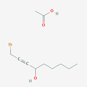 molecular formula C11H19BrO3 B13866445 Acetic acid;1-bromonon-2-yn-4-ol CAS No. 54315-35-4