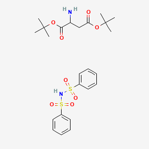 molecular formula C24H34N2O8S2 B13866459 N-(benzenesulfonyl)benzenesulfonamide;ditert-butyl 2-aminobutanedioate 