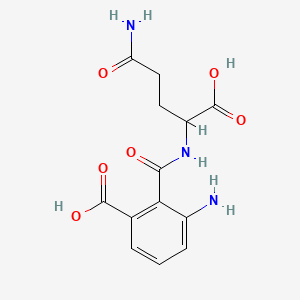 molecular formula C13H15N3O6 B13866460 3-Amino-N-(3-carbamoyl-1-carboxypropyl)phthalamic Acid 