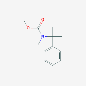 molecular formula C13H17NO2 B13866470 methyl N-methyl-N-(1-phenylcyclobutyl)carbamate 