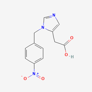 molecular formula C12H11N3O4 B13866479 {1-[(4-Nitrophenyl)methyl]-1H-imidazol-5-yl}acetic acid CAS No. 184872-04-6