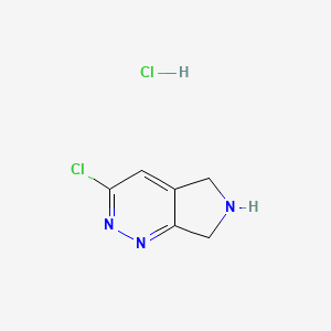 molecular formula C6H7Cl2N3 B13866483 3-Chloro-6,7-dihydro-5H-pyrrolo[3,4-c]pyridazine Hydrochloride 