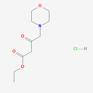 molecular formula C10H18ClNO4 B1386649 4-Morpholin-4-yl-3-oxo-butyric acid ethyl ester hydrochloride CAS No. 1172951-56-2