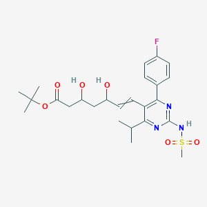 molecular formula C25H34FN3O6S B13866508 Tert-butyl 7-[4-(4-fluorophenyl)-2-(methanesulfonamido)-6-propan-2-ylpyrimidin-5-yl]-3,5-dihydroxyhept-6-enoate 